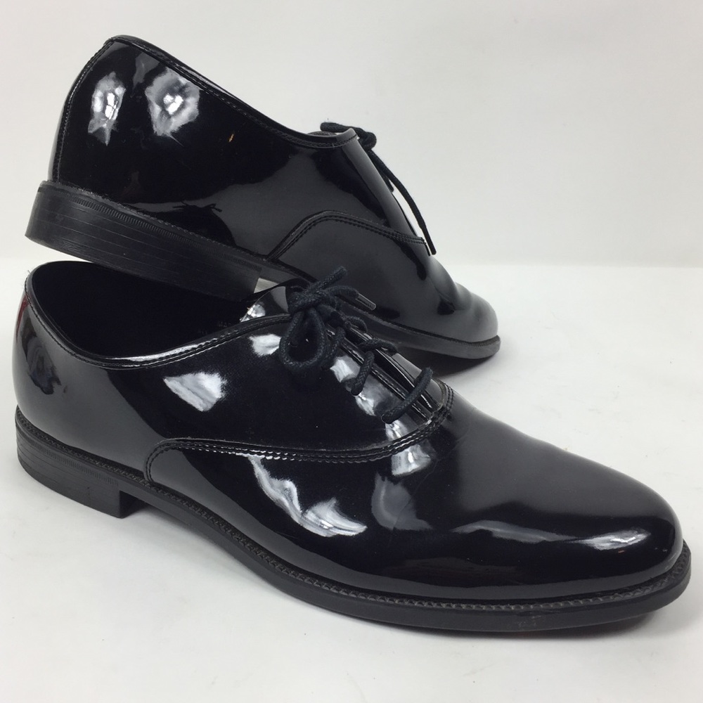 BARCLAY Mens 11.5 Black Oxford Dress Shoes RT007